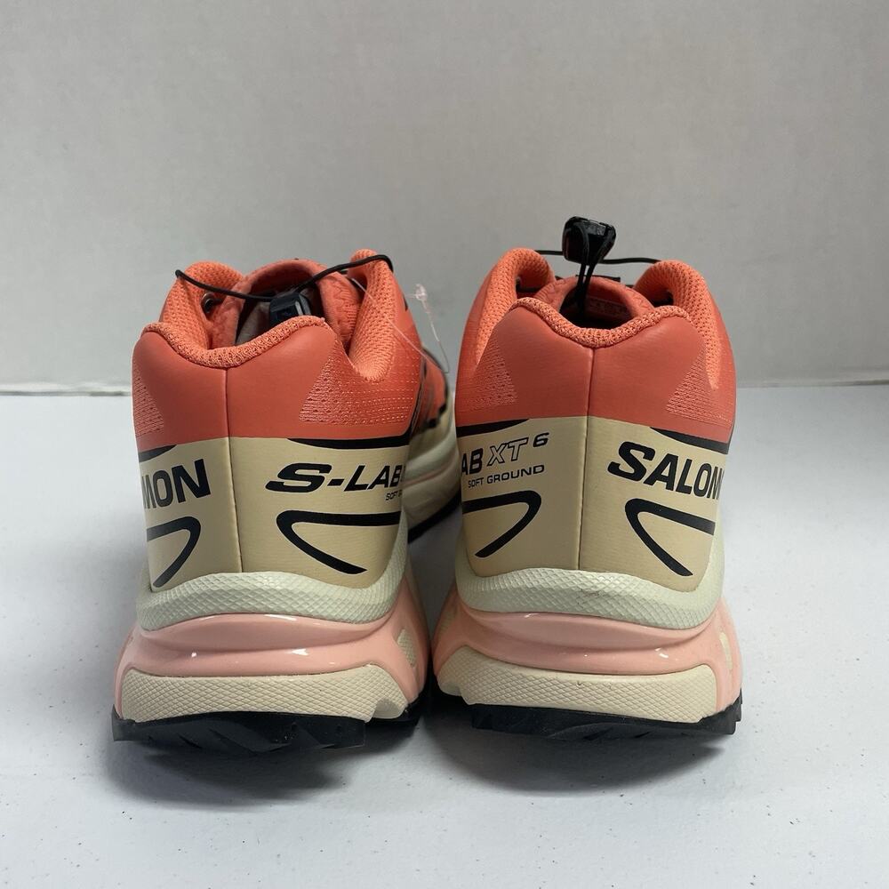 Salomon XT-6 Living Coral L47445000 Size 8 Trail Running Hiking Orange Pink Tan - Picture 2 of 7